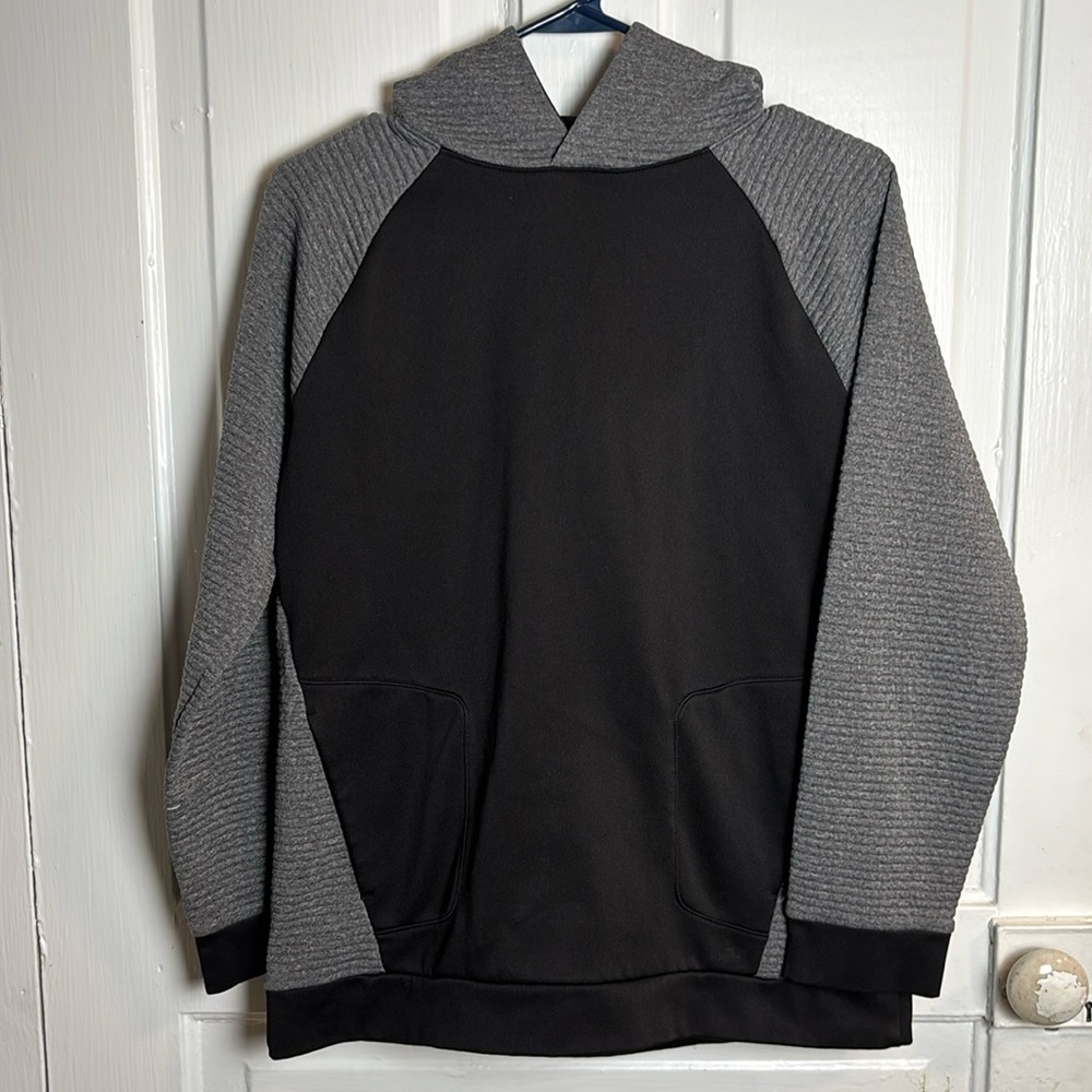 MSX Michael Strahan Gray Black Fleece Hoodie Size XL